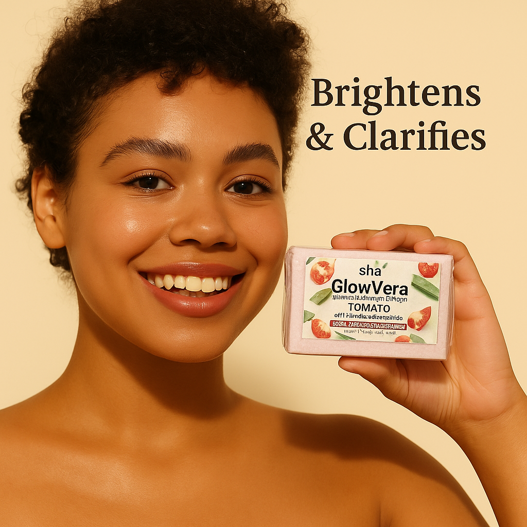 SHA Naturals GlowVera Face & Body Soap ā Tomato (100g)