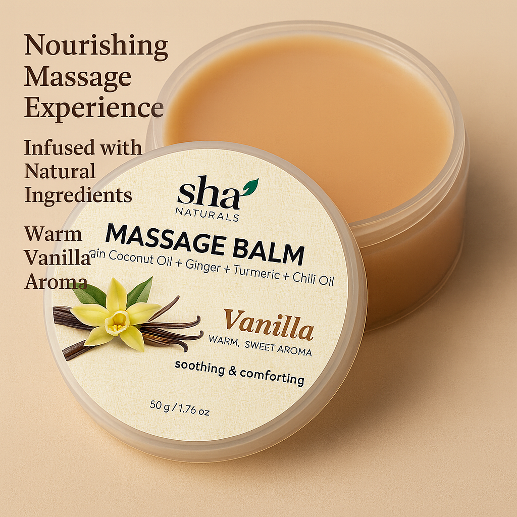 SHA Naturals Massage Balm – Vanilla (50g)