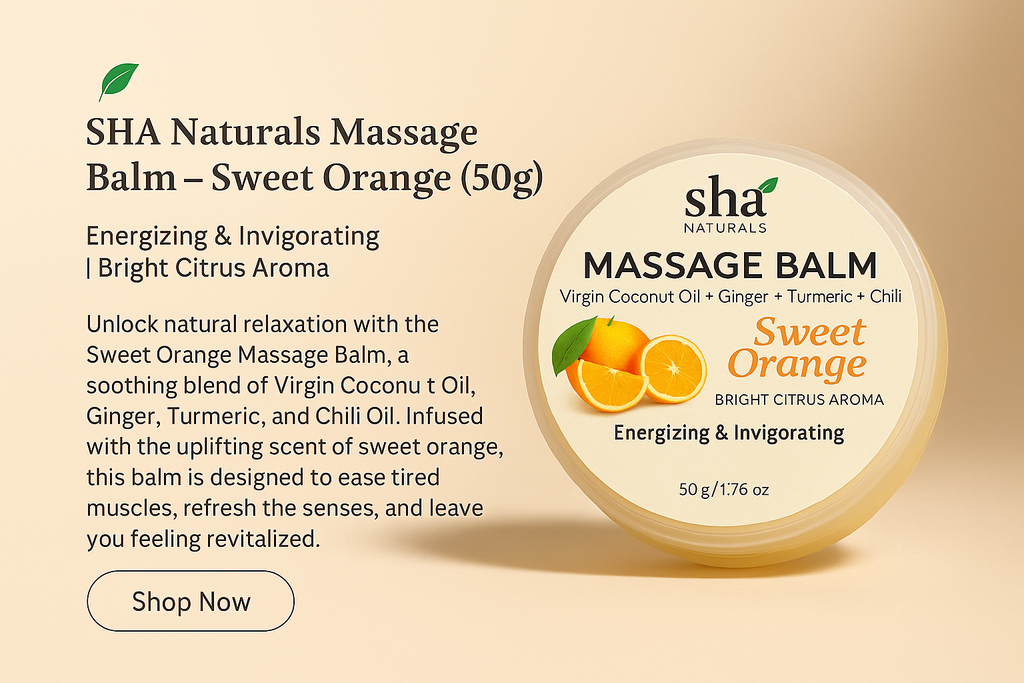 SHA Naturals Massage Balm – Sweet Orange