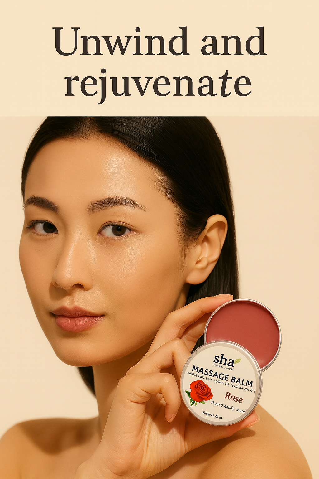 SHA Naturals Massage Balm – Rose | Virgin Coconut Oil, Ginger, Turmeric & Chili Oil