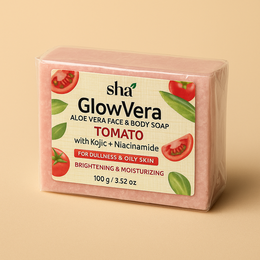 SHA Naturals GlowVera Face & Body Soap – Tomato (100g)